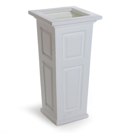 Lawnitator 4833W Nantucket Tall Planter - White LA2621788
